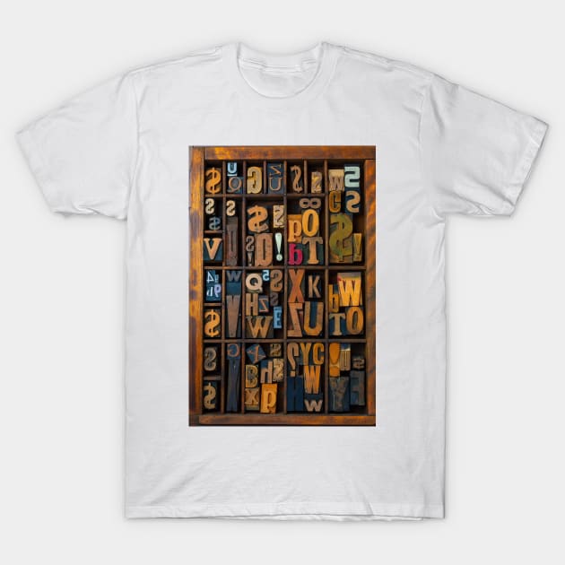Typography Block Letters T-Shirt by photogarry